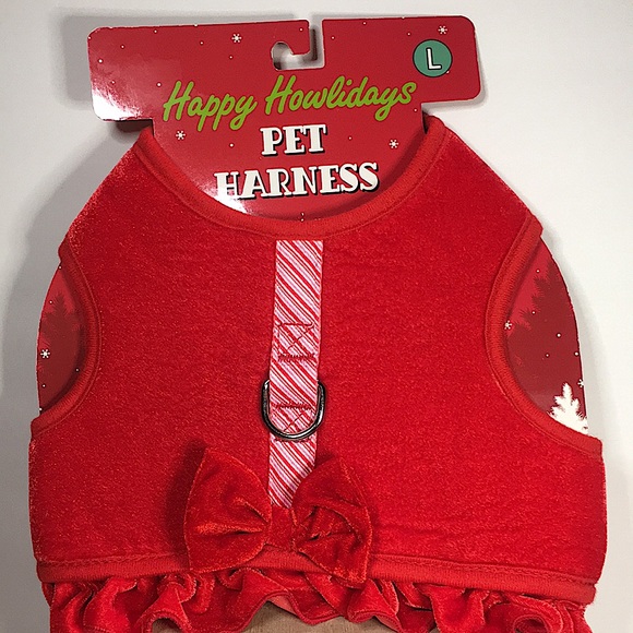 NEW HAPPY HOWLIDAYS RED PET HARNESS SIZE LARGE UNISEX - Picture 1 of 4